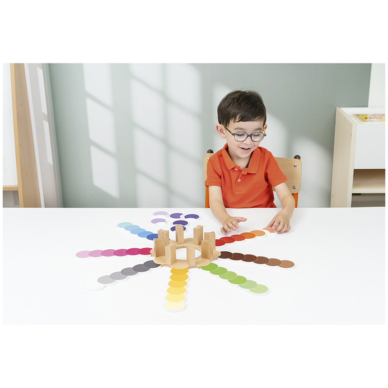 kwiat kolorów montessori - zabawa