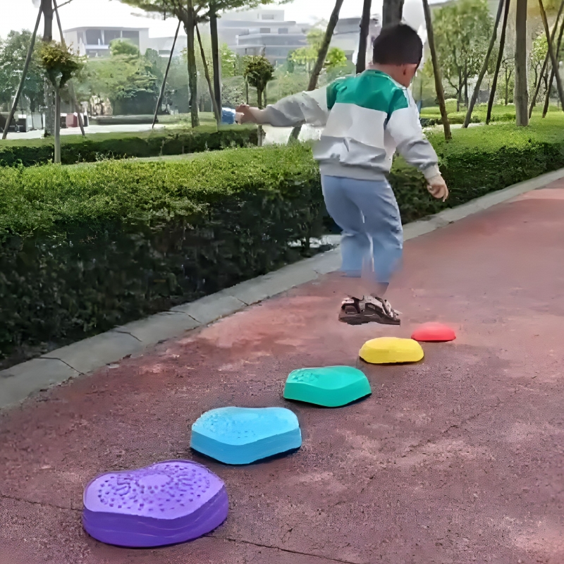 Ścieżka sensoryczna – Balansujące kamienie do treningu równowagi 5szt - zabawa